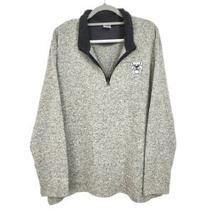 Butler University Bulldogs 1/4 Zip Knit Pullover Sweater Mens 3XL Beige/Gray